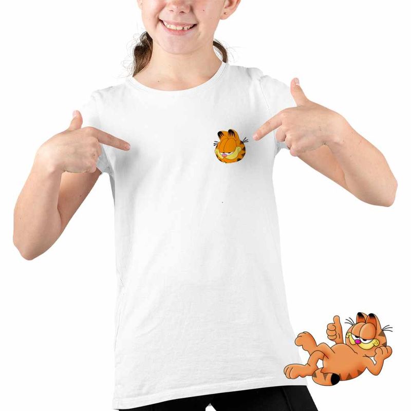 Fashion, accesorii si bijuterii - Copii - Imbracaminte copii - Tricouri copii - Tricou Copii Fete Garfield Privire Sarcastica, alb, marime XL Copii - Infinity.ro