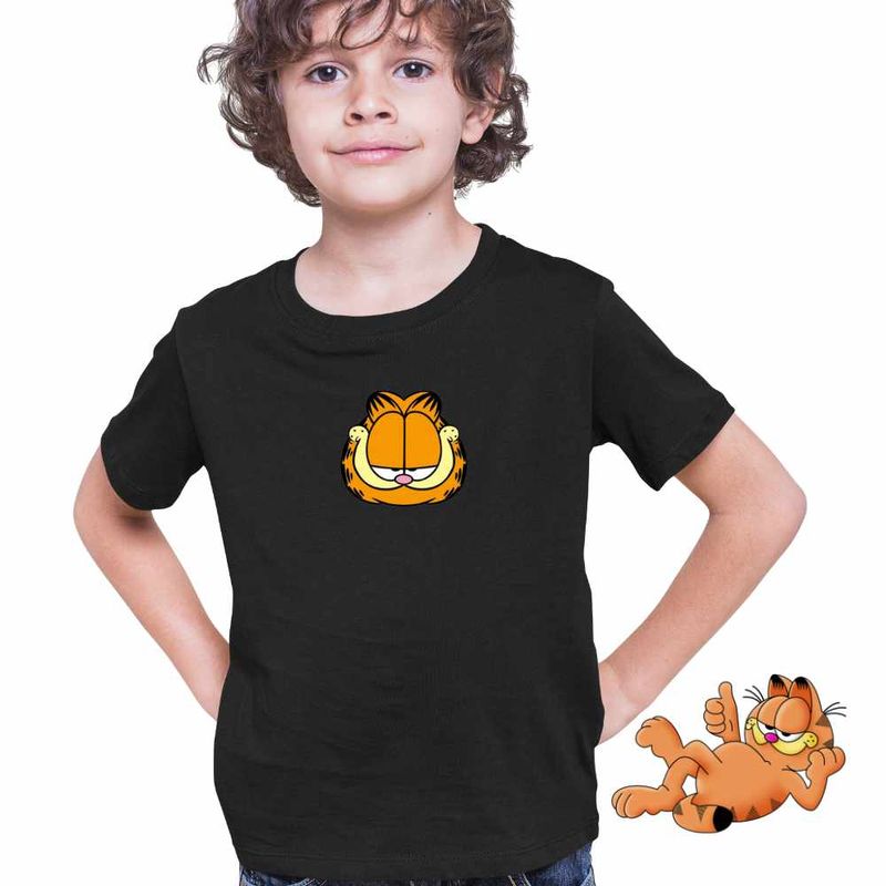 Fashion, accesorii si bijuterii - Copii - Imbracaminte copii - Tricouri copii - Tricou Copii Baieti Garfield Cap Pisoi Portocaliu, negru, marime S Copii - Infinity.ro