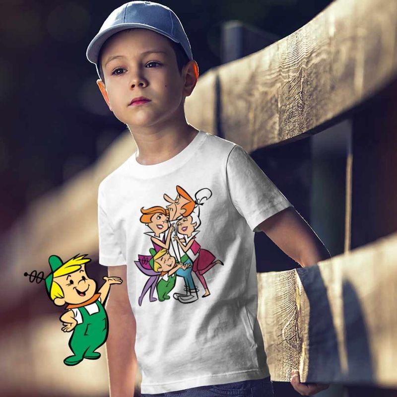 Fashion, accesorii si bijuterii - Copii - Imbracaminte copii - Tricouri copii - Tricou Copii Baieti Familia Jetson Desene Animate SF, alb, marime L Copii - Infinity.ro