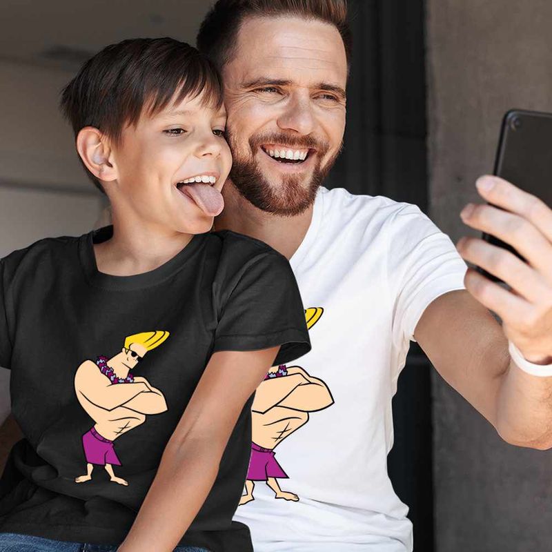 Fashion, accesorii si bijuterii - Copii - Imbracaminte copii - Tricouri copii - Tricou Copii Baieti Johnny Bravo Hawaii Plaja Fitness, alb, marime S Copii - Infinity.ro
