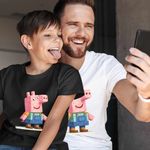 Fashion, accesorii si bijuterii - Copii - Imbracaminte copii - Tricouri copii - Tricou Copii Baieti Purcelusa Peppa Pig Minecraft Roblox CoolTrend, alb, marime S Copii - Infinity.ro