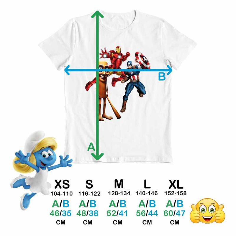 Fashion, accesorii si bijuterii - Copii - Imbracaminte copii - Tricouri copii - Tricou Copii Fete Iron Man Tung Sahur CoolTrend, alb, marime S Copii - Infinity.ro