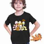 Fashion, accesorii si bijuterii - Copii - Imbracaminte copii - Tricouri copii - Tricou Copii Baieti Garfield Toata Gasca Pisici, negru, marime L Copii - Infinity.ro