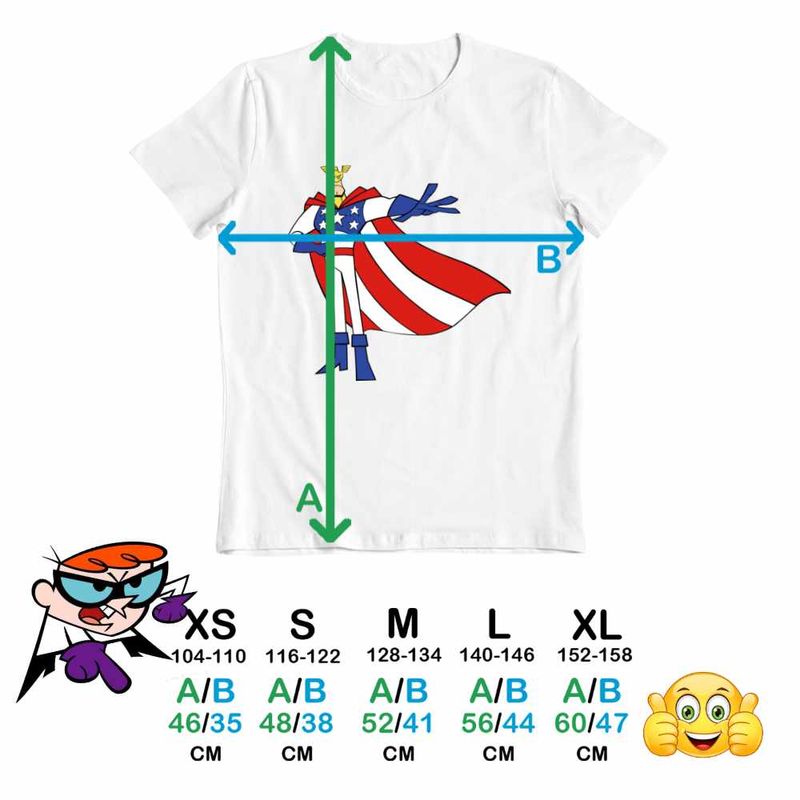 Fashion, accesorii si bijuterii - Copii - Imbracaminte copii - Tricouri copii - Tricou Copii Fete Dexters Laboratory Major Glory Super Erou, alb, marime L Copii - Infinity.ro