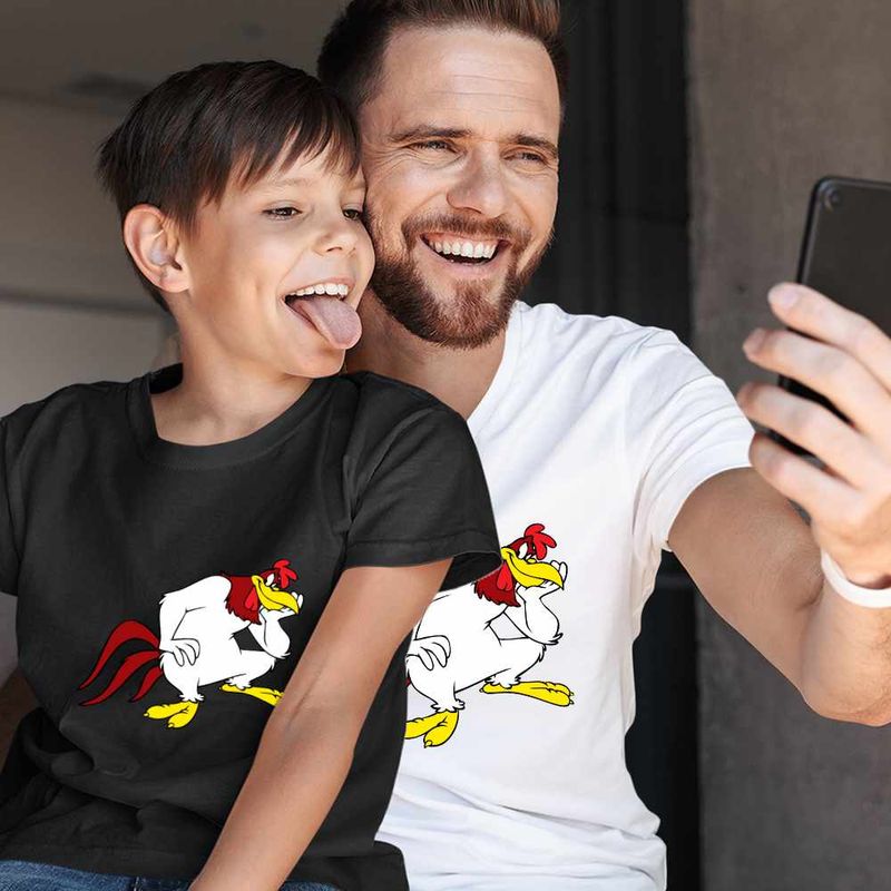 Fashion, accesorii si bijuterii - Copii - Imbracaminte copii - Tricouri copii - Tricou Copii Baieti Foghorn Looney Tunes Cocos, alb, marime XS Copii - Infinity.ro