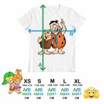 Fashion, accesorii si bijuterii - Copii - Imbracaminte copii - Tricouri copii - Tricou Copii Fete Familia Flintstone Fred Barney Epoca de Piatra, alb, marime M Copii - Infinity.ro