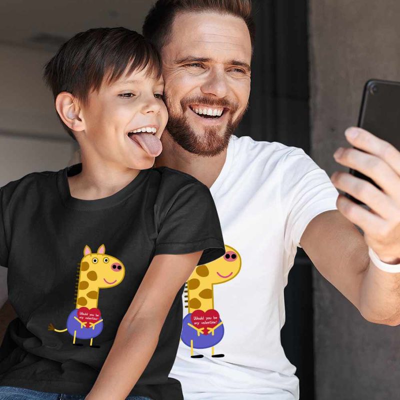 Fashion, accesorii si bijuterii - Copii - Imbracaminte copii - Tricouri copii - Tricou Copii Baieti Girafa Gerald Purcelusa Peppa Pig CoolTrend, alb, marime L Copii - Infinity.ro