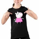 Fashion, accesorii si bijuterii - Copii - Imbracaminte copii - Tricouri copii - Tricou Copii Fete Oaia Suzy Purcelusa Peppa Pig CoolTrend, negru, marime M Copii - Infinity.ro