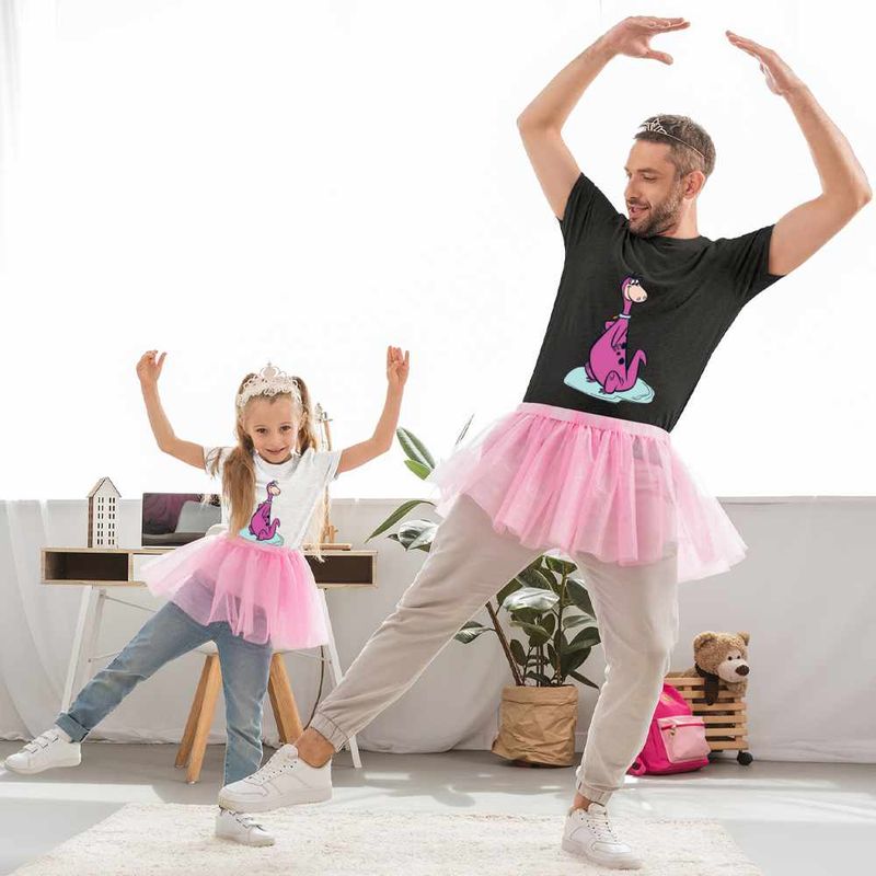 Fashion, accesorii si bijuterii - Copii - Imbracaminte copii - Tricouri copii - Tricou Copii Fete Familia Flintstone Dino Caine Epoca de Piatra, negru, marime M Copii - Infinity.ro
