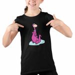 Fashion, accesorii si bijuterii - Copii - Imbracaminte copii - Tricouri copii - Tricou Copii Fete Familia Flintstone Dino Caine Epoca de Piatra, negru, marime M Copii - Infinity.ro