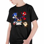 Fashion, accesorii si bijuterii - Copii - Imbracaminte copii - Tricouri copii - Tricou Copii Baieti laboratorul lui Dexter Sonic Paienjenel Taz Diavol Tasmanian, negru, marime S Copii - Infinity.ro