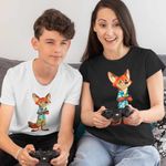 Fashion, accesorii si bijuterii - Copii - Imbracaminte copii - Tricouri copii - Tricou Copii Baieti Zootopia Nick Wilde CoolTrend, negru, marime XL Copii - Infinity.ro