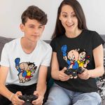 Fashion, accesorii si bijuterii - Copii - Imbracaminte copii - Tricouri copii - Tricou Copii Baieti Porky Petunia Looney Tunes, negru, marime XS Copii - Infinity.ro