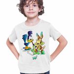 Fashion, accesorii si bijuterii - Copii - Imbracaminte copii - Tricouri copii - Tricou Copii Baieti Coiotul Strutul Bebelusi Deseneaza, alb, marime S Copii - Infinity.ro