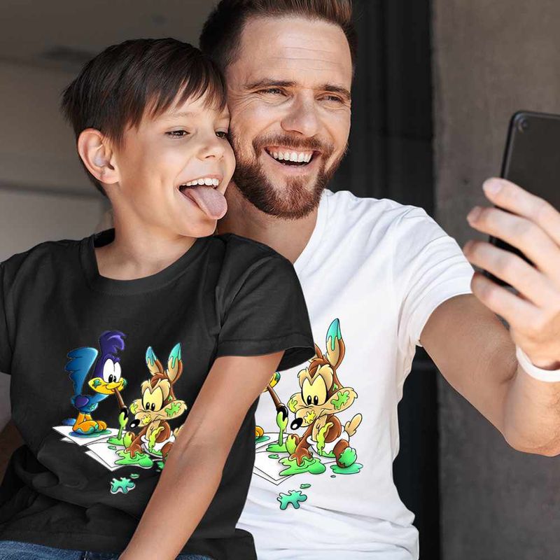 Fashion, accesorii si bijuterii - Copii - Imbracaminte copii - Tricouri copii - Tricou Copii Baieti Coiotul Strutul Bebelusi Deseneaza, alb, marime S Copii - Infinity.ro