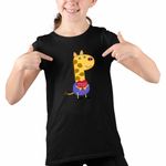 Fashion, accesorii si bijuterii - Copii - Imbracaminte copii - Tricouri copii - Tricou Copii Fete Girafa Gerald Purcelusa Peppa Pig CoolTrend, negru, marime XS Copii - Infinity.ro