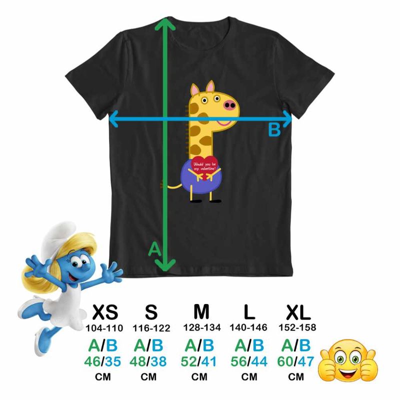 Fashion, accesorii si bijuterii - Copii - Imbracaminte copii - Tricouri copii - Tricou Copii Fete Girafa Gerald Purcelusa Peppa Pig CoolTrend, negru, marime XS Copii - Infinity.ro