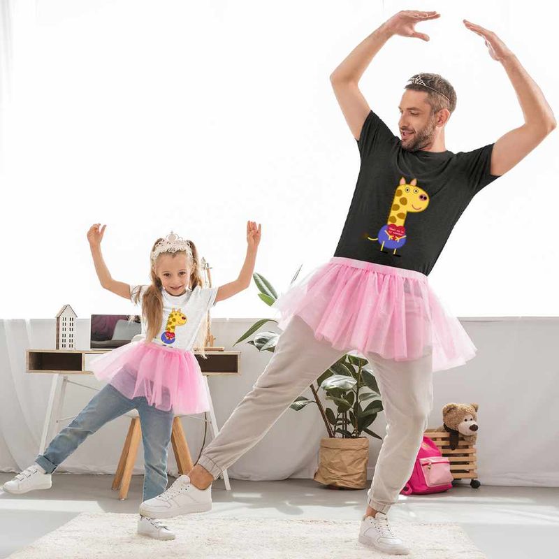 Fashion, accesorii si bijuterii - Copii - Imbracaminte copii - Tricouri copii - Tricou Copii Fete Girafa Gerald Purcelusa Peppa Pig CoolTrend, negru, marime XS Copii - Infinity.ro