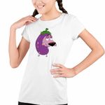 Fashion, accesorii si bijuterii - Copii - Imbracaminte copii - Tricouri copii - Tricou Copii Fete Curaj Cainele cel Fricos Vanata Cartoon, alb, marime XS Copii - Infinity.ro