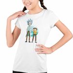 Fashion, accesorii si bijuterii - Copii - Imbracaminte copii - Tricouri copii - Tricou Copii Fete Rick and Morty, alb, marime S Copii - Infinity.ro