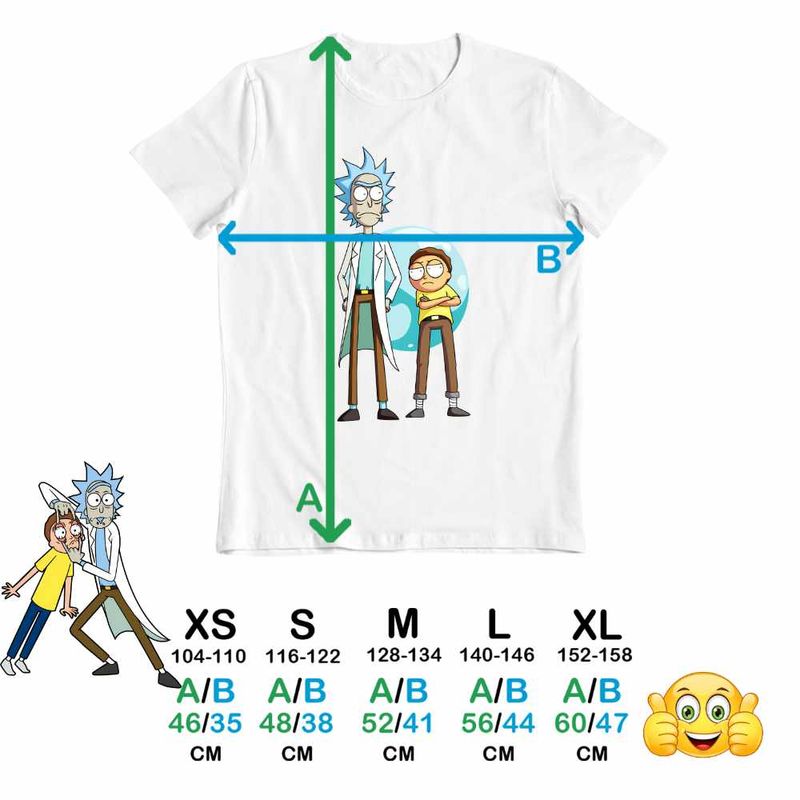 Fashion, accesorii si bijuterii - Copii - Imbracaminte copii - Tricouri copii - Tricou Copii Fete Rick and Morty, alb, marime S Copii - Infinity.ro