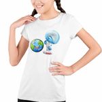 Fashion, accesorii si bijuterii - Copii - Imbracaminte copii - Tricouri copii - Tricou Copii Fete Strumfii Astronautul Spatiu CoolTrend, alb, marime XL Copii - Infinity.ro