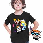 Fashion, accesorii si bijuterii - Copii - Imbracaminte copii - Tricouri copii - Tricou Copii Baieti Laborator Dexter Dee Dee Strumfita Strumfii, negru, marime M Copii - Infinity.ro