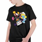 Fashion, accesorii si bijuterii - Copii - Imbracaminte copii - Tricouri copii - Tricou Copii Baieti Laborator Dexter Dee Dee Strumfita Strumfii, negru, marime M Copii - Infinity.ro