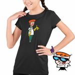 Fashion, accesorii si bijuterii - Copii - Imbracaminte copii - Tricouri copii - Tricou Copii Fete Dexters Laboratory Mama, negru, marime M Copii - Infinity.ro
