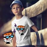 Fashion, accesorii si bijuterii - Copii - Imbracaminte copii - Tricouri copii - Tricou Copii Baieti Dexter Laboratory Cartoon Network, alb, marime S Copii - Infinity.ro