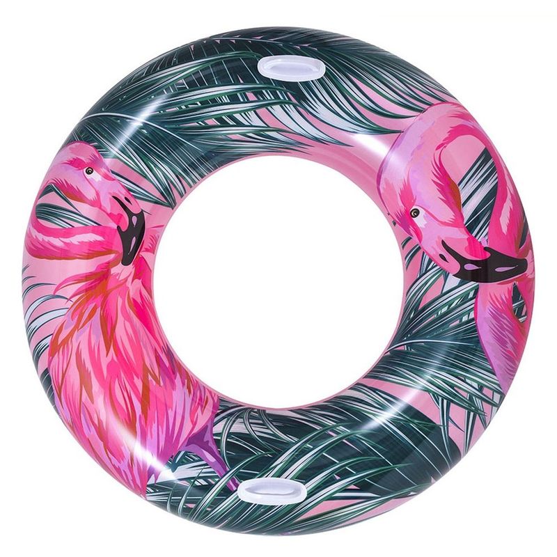 Fashion, accesorii si bijuterii - Femei - Lenjerie si pijamale femei - Imbracaminte de plaja femei - Colac gonflabil cu manere, 115 cm, multicolor, model Tucan sau Flamingo - Infinity.ro