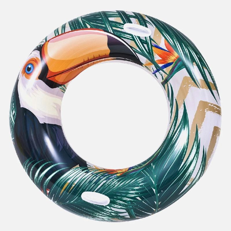 Fashion, accesorii si bijuterii - Femei - Lenjerie si pijamale femei - Imbracaminte de plaja femei - Colac gonflabil cu manere, 115 cm, multicolor, model Tucan sau Flamingo - Infinity.ro