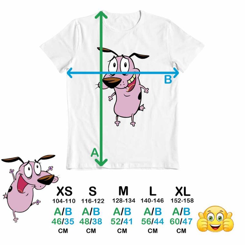 Fashion, accesorii si bijuterii - Copii - Imbracaminte copii - Tricouri copii - Tricou Copii Fete Curaj Cainele Fricos Beagle, alb, marime M Copii - Infinity.ro