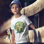 Fashion, accesorii si bijuterii - Copii - Imbracaminte copii - Tricouri copii - Tricou Copii Baieti Rick and Morty Planete Spatiu, alb, marime M Copii - Infinity.ro