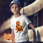 Fashion, accesorii si bijuterii - Copii - Imbracaminte copii - Tricouri copii - Tricou Copii Baieti Garfield Rege Coroana Pisicesti, alb, marime XS Copii - Infinity.ro