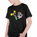 Fashion, accesorii si bijuterii - Copii - Imbracaminte copii - Tricouri copii - Tricou Copii Baieti Laboratorul Dexter Dee Dee Eprubeta, negru, marime M Copii - Infinity.ro