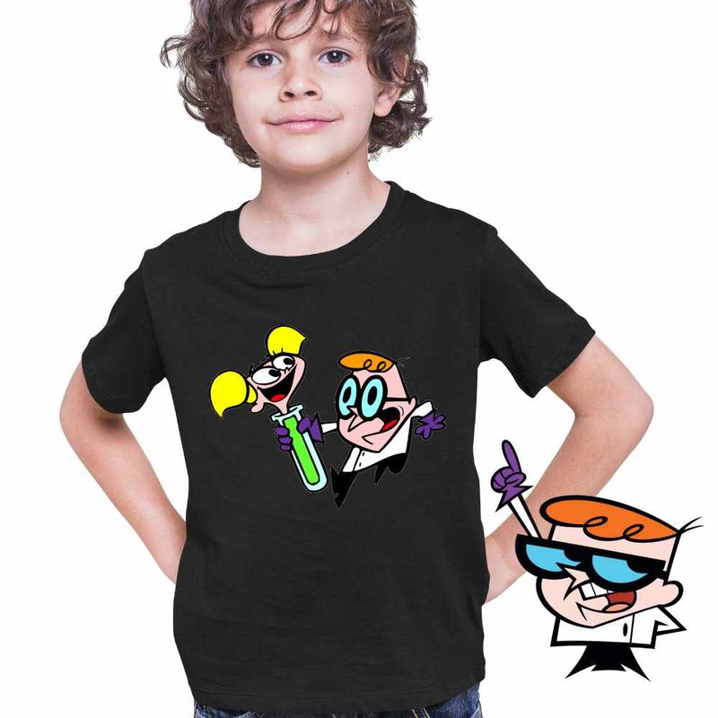 Fashion, accesorii si bijuterii - Copii - Imbracaminte copii - Tricouri copii - Tricou Copii Baieti Laboratorul Dexter Dee Dee Eprubeta, negru, marime M Copii - Infinity.ro