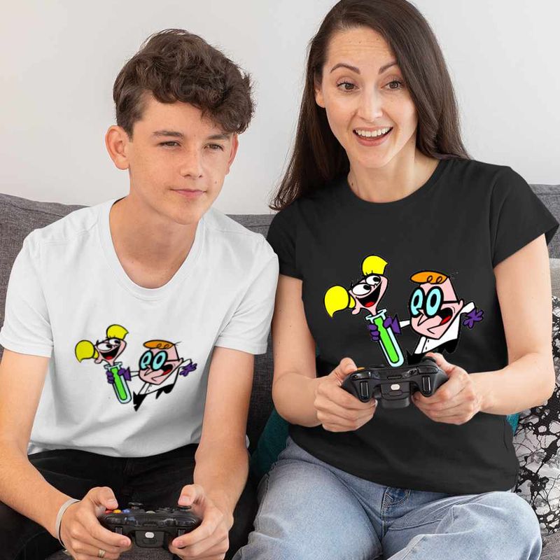 Fashion, accesorii si bijuterii - Copii - Imbracaminte copii - Tricouri copii - Tricou Copii Baieti Laboratorul Dexter Dee Dee Eprubeta, negru, marime M Copii - Infinity.ro