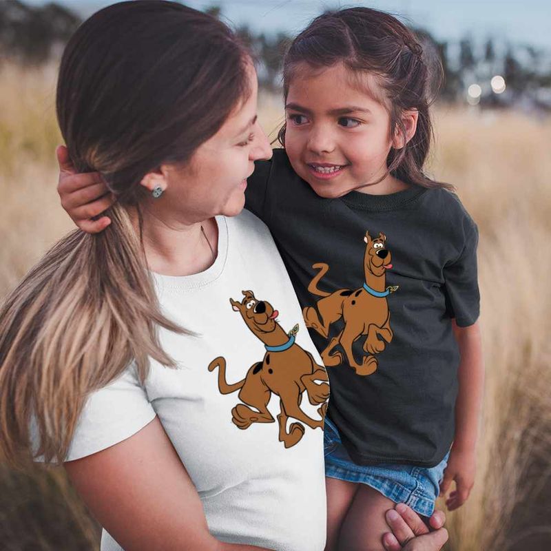 Fashion, accesorii si bijuterii - Copii - Imbracaminte copii - Tricouri copii - Tricou Copii Fete ScoobyDoo Jucaus Flamand, alb, marime S Copii - Infinity.ro