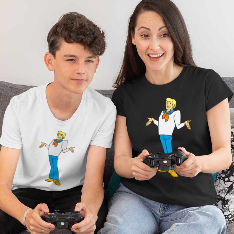 Fashion, accesorii si bijuterii - Copii - Imbracaminte copii - Tricouri copii - Tricou Copii Baieti Scooby Doo Fred Jones, negru, marime XL Copii - Infinity.ro