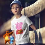 Fashion, accesorii si bijuterii - Copii - Imbracaminte copii - Tricouri copii - Tricou Copii Baieti Peppa Canta la Chitara CoolTrend, alb, marime XL Copii - Infinity.ro