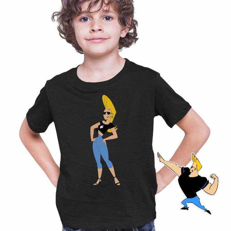 Fashion, accesorii si bijuterii - Copii - Imbracaminte copii - Tricouri copii - Tricou Copii Baieti Jenny Brava Johnny Bravo, negru, marime M Copii - Infinity.ro