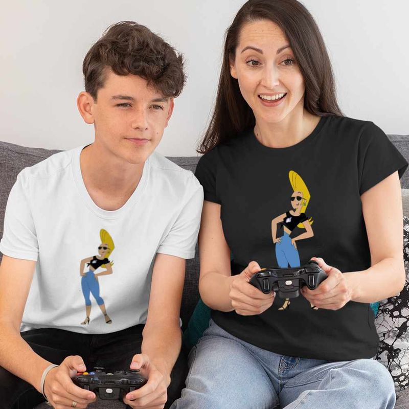 Fashion, accesorii si bijuterii - Copii - Imbracaminte copii - Tricouri copii - Tricou Copii Baieti Jenny Brava Johnny Bravo, negru, marime M Copii - Infinity.ro