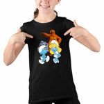 Fashion, accesorii si bijuterii - Copii - Imbracaminte copii - Tricouri copii - Tricou Copii Fete Strumfii Grizzy Lemingii Strumfita CoolTrend, negru, marime M Copii - Infinity.ro