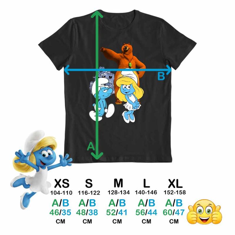 Fashion, accesorii si bijuterii - Copii - Imbracaminte copii - Tricouri copii - Tricou Copii Fete Strumfii Grizzy Lemingii Strumfita CoolTrend, negru, marime M Copii - Infinity.ro