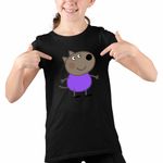 Fashion, accesorii si bijuterii - Copii - Imbracaminte copii - Tricouri copii - Tricou Copii Fete Catelul Danny Purcelusa Peppa Pig CoolTrend, negru, marime M Copii - Infinity.ro