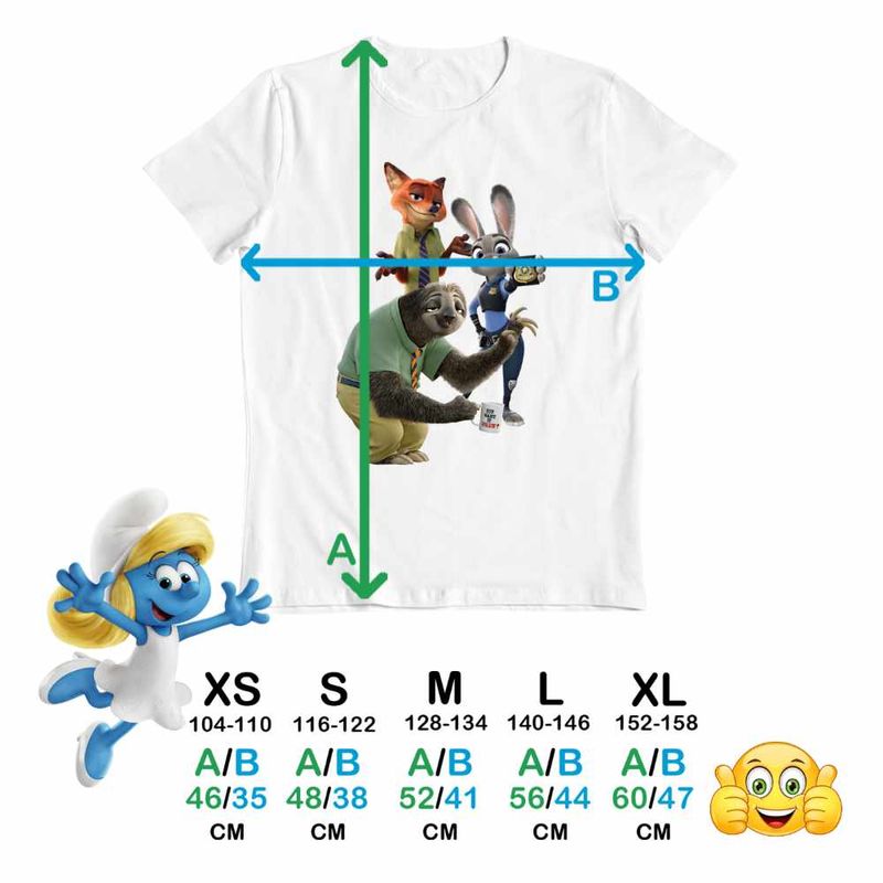 Fashion, accesorii si bijuterii - Copii - Imbracaminte copii - Tricouri copii - Tricou Copii Fete Zootopia Judy Nick Flash CoolTrend, alb, marime S Copii - Infinity.ro