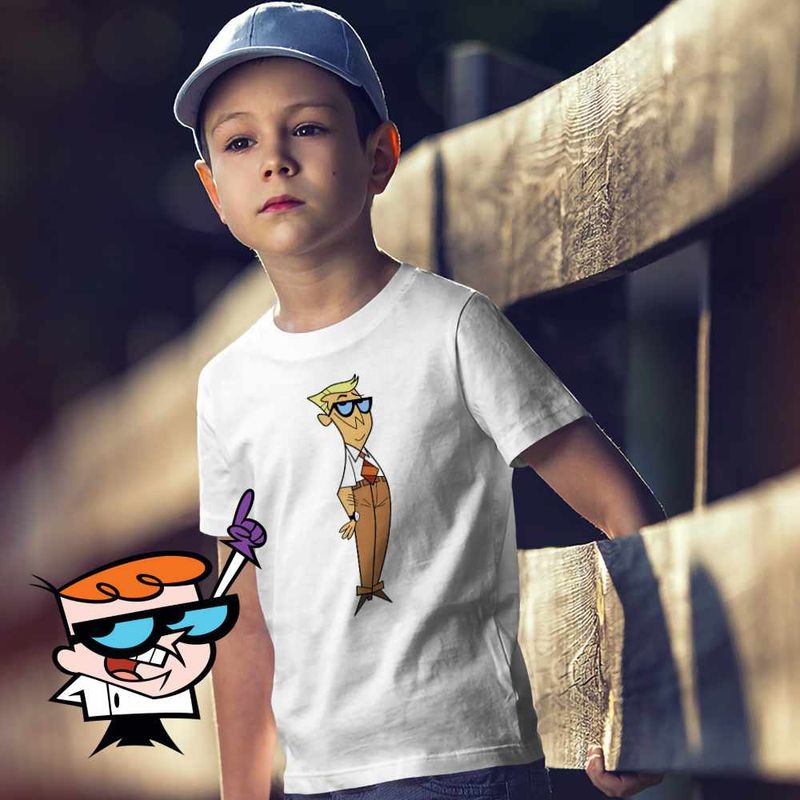 Fashion, accesorii si bijuterii - Copii - Imbracaminte copii - Tricouri copii - Tricou Copii Baieti Dexters Laboratory Tata, alb, marime XL Copii - Infinity.ro