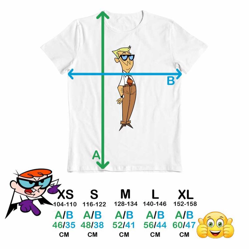 Fashion, accesorii si bijuterii - Copii - Imbracaminte copii - Tricouri copii - Tricou Copii Baieti Dexters Laboratory Tata, alb, marime XL Copii - Infinity.ro