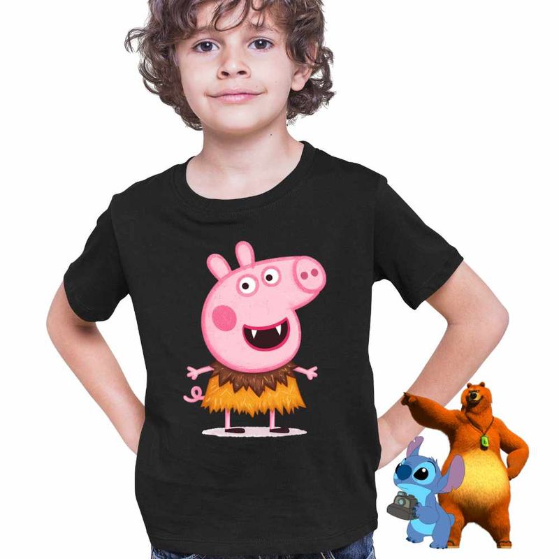 Fashion, accesorii si bijuterii - Copii - Imbracaminte copii - Tricouri copii - Tricou Copii Baieti Peppa Pig Vampir CoolTrend, negru, marime XS Copii - Infinity.ro